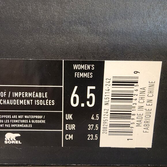 Sorel Womens Tivoli V Tall Waterpro Velvet Tan 6.5M - A036 - Picture 10 of 10